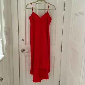 Intermix red dress with cut detail at back; size 6 in excellent condition